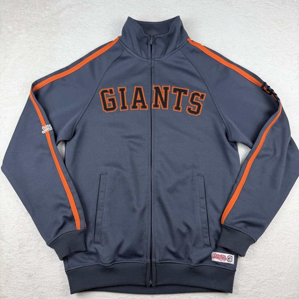 Stiches San Francisco Giants Women's Full Zip Jacket Gray/Orange Size Small